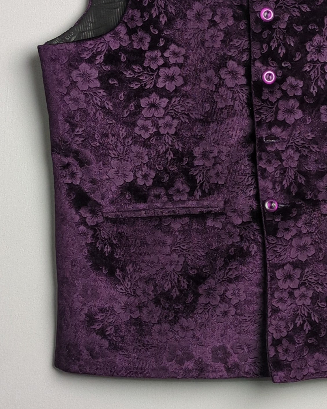 Purple Floral Vest