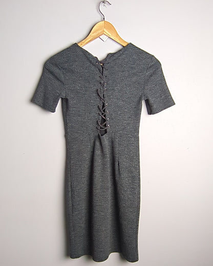Forever 21 Gray Lace-Up Dress