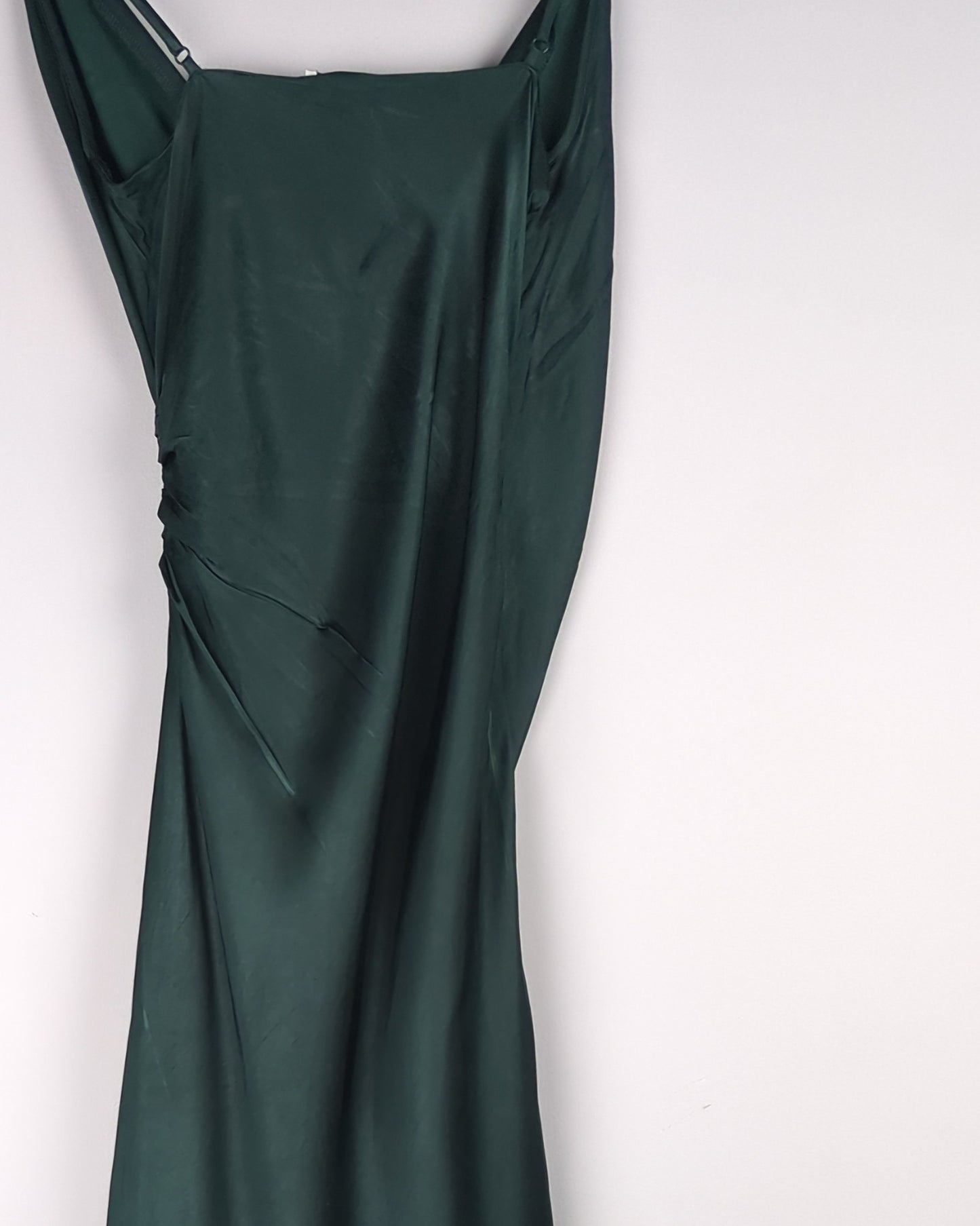 Zara Green Satin Dress