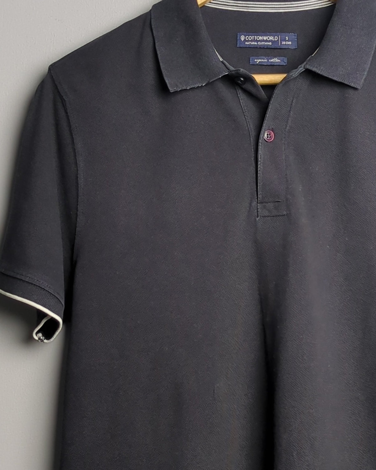Cotton World Black Polo Shirt