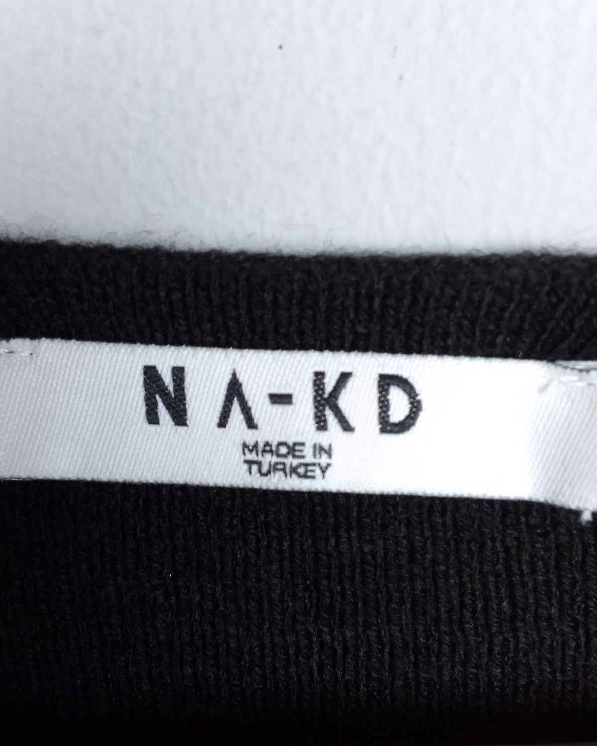 Na-Kd Black Ribbed Dress
