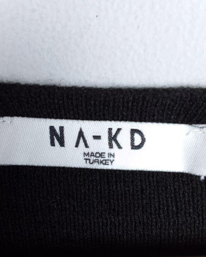 Na-Kd Black Ribbed Dress