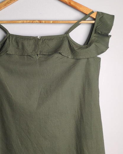 Love Genration Green Ruffle Dress