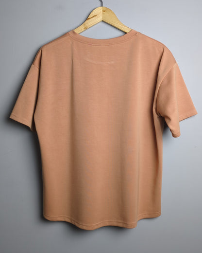 Velvet Premium Beige Crewneck Coord Set