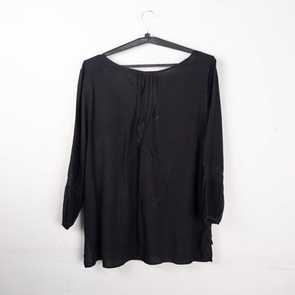 Black Button-Up Top
