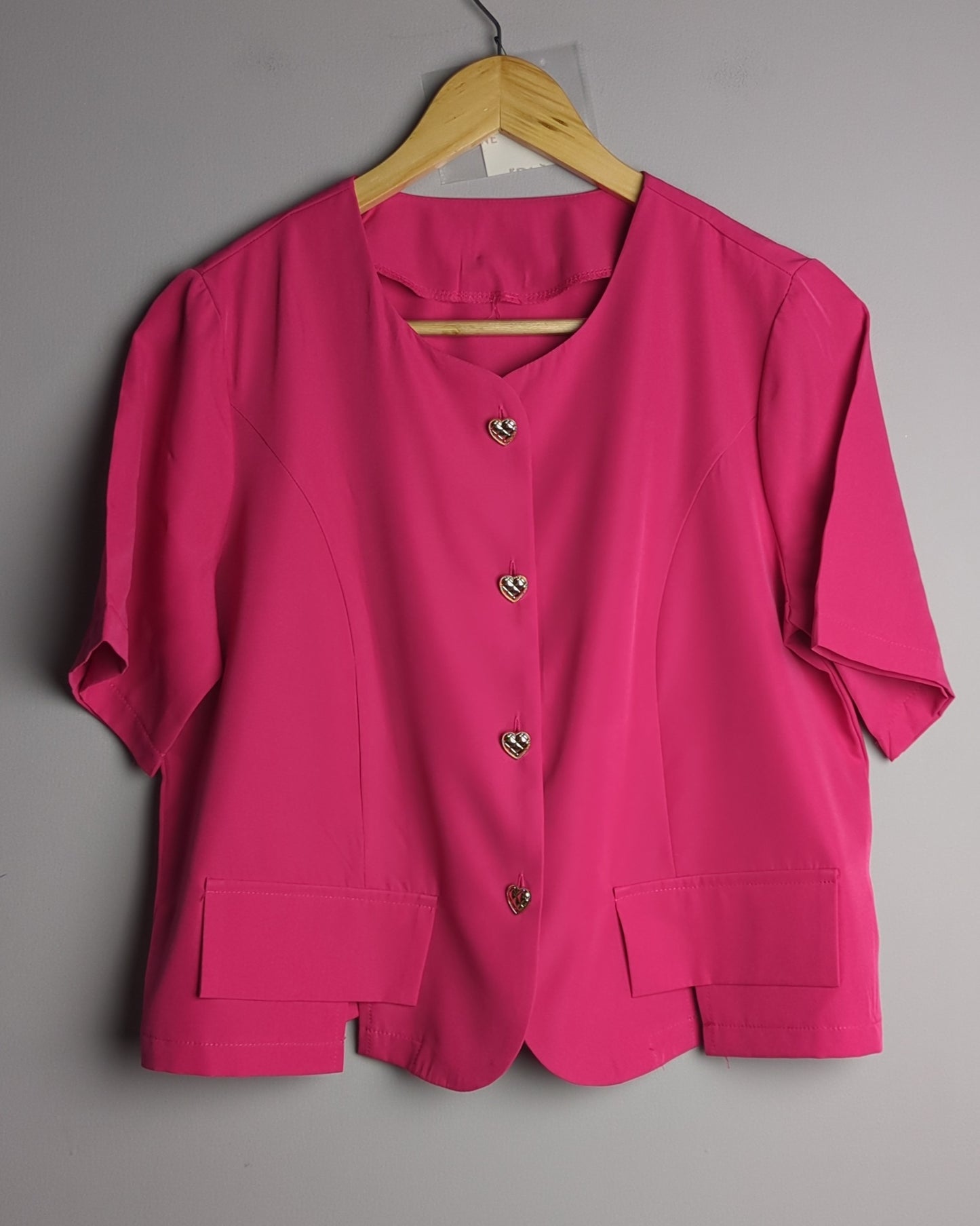 Savana Pink Buttoned Blouse