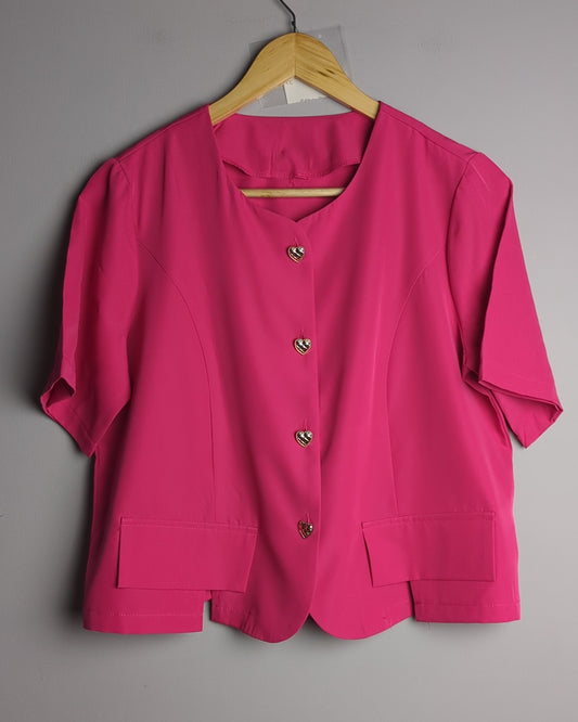 Savana Pink Buttoned Blouse