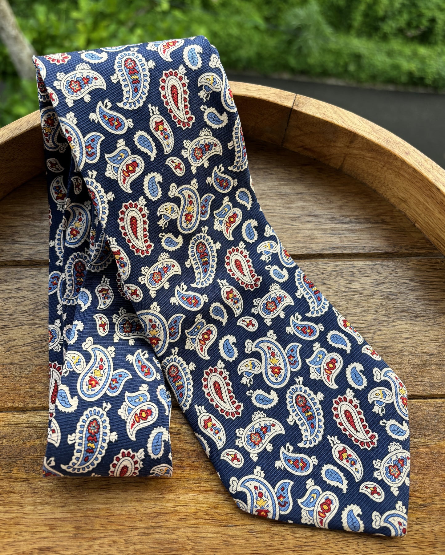 Lauren Blue Graphic Silk Necktie