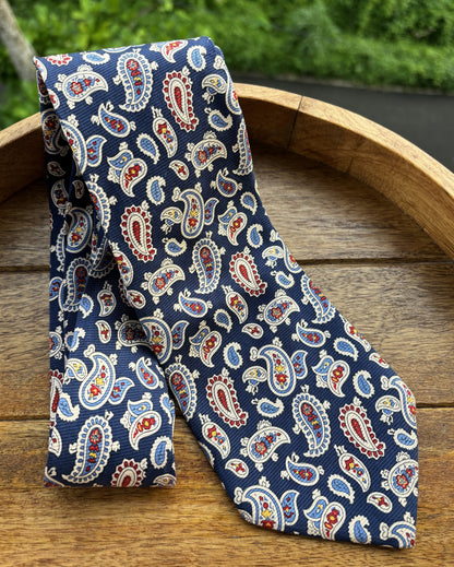 Lauren Blue Graphic Silk Necktie