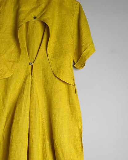 Chola Orange Linen Dress