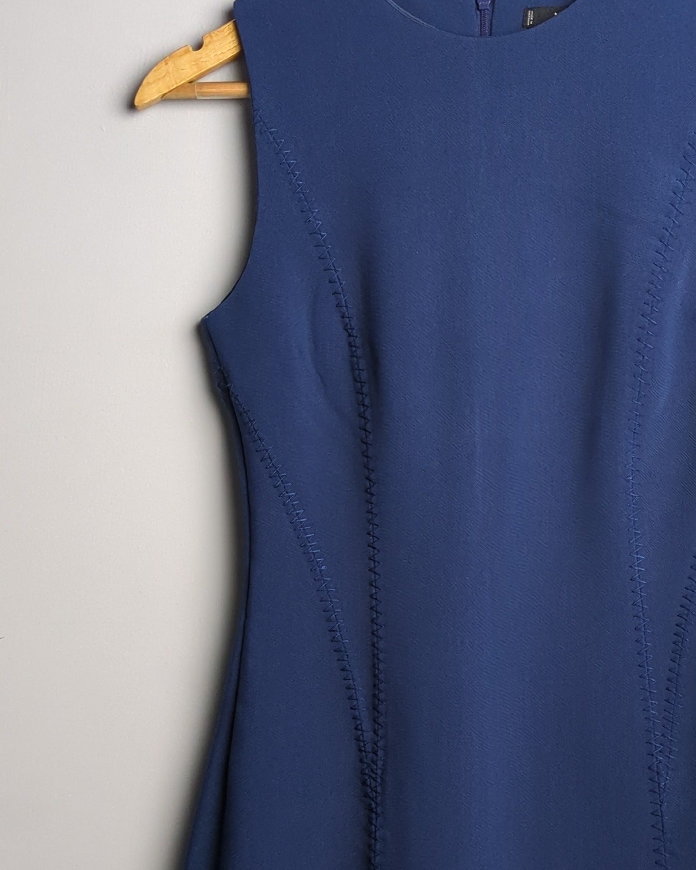 Mango Blue Sleeveless Sheath