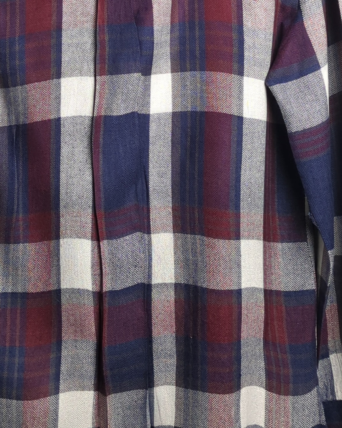 Vintage Havana Wine Plaid Blouse