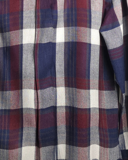 Vintage Havana Wine Plaid Blouse