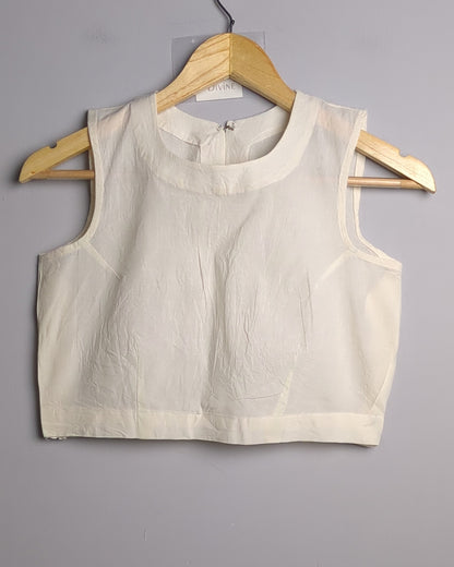 White Sleeveless Blouse
