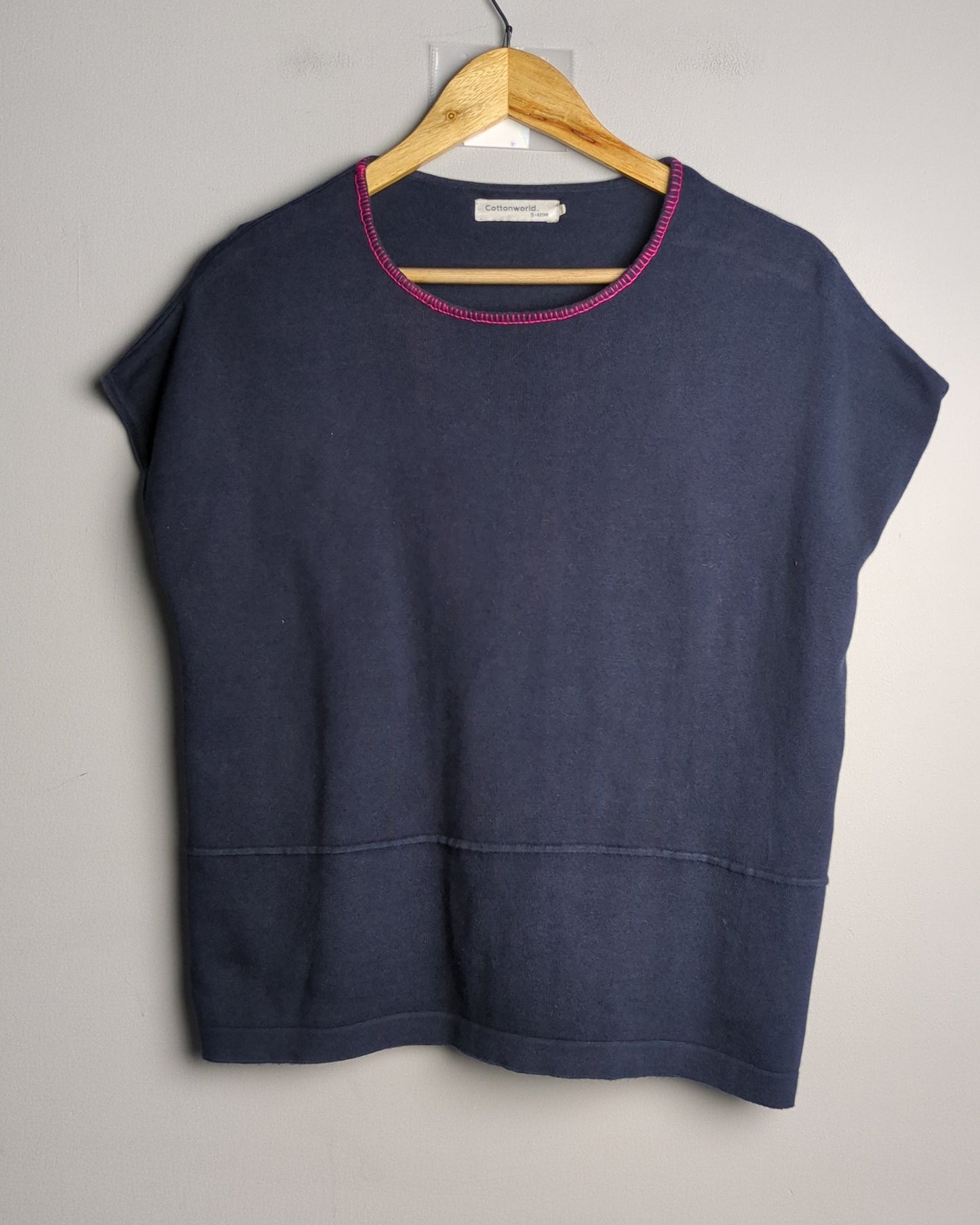 Cotton World Blue Casual Top