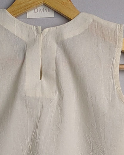 White Sleeveless Blouse