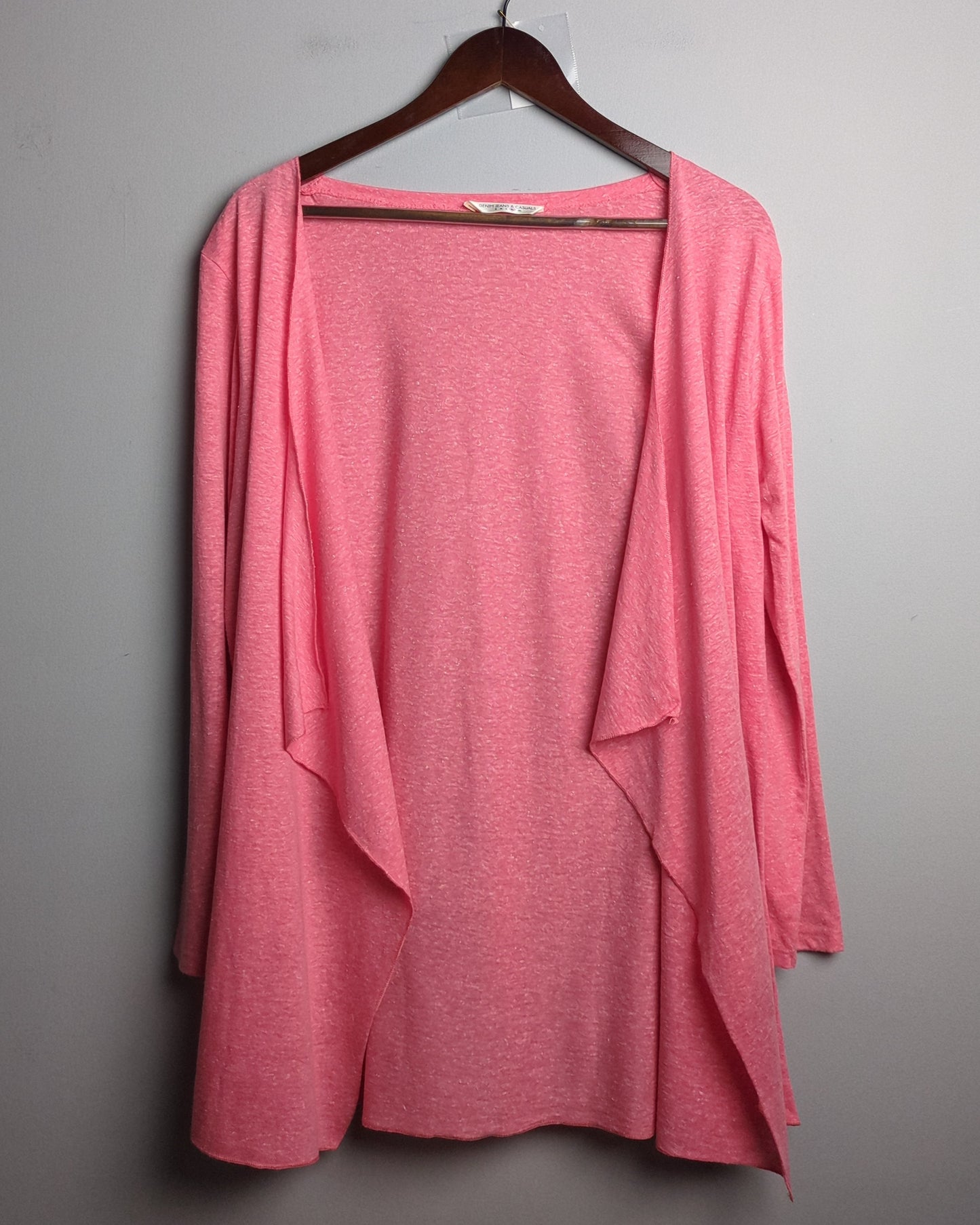 Denim Jeans & Casuals Pink Open Cardigan