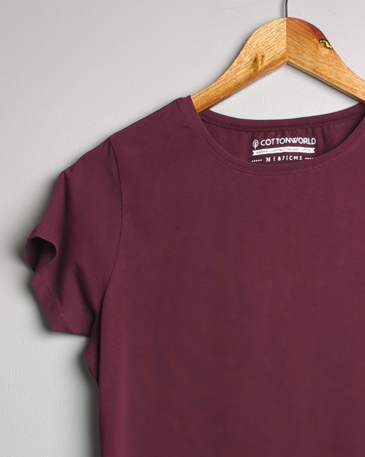 Cottonworld Wine Cotton T-shirt