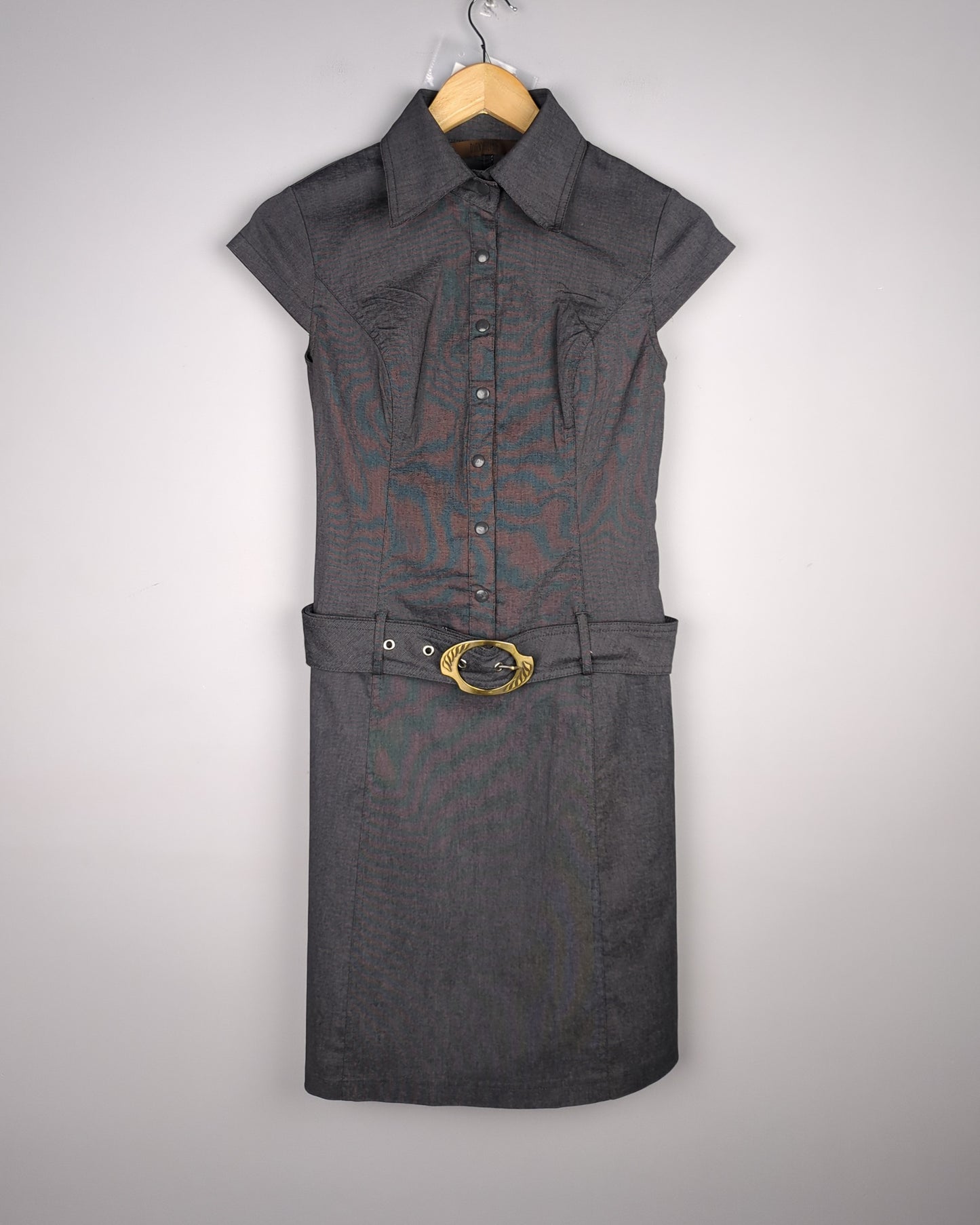 Dianyali Gray Shirt Dress