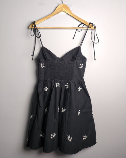 Zara Black Embroidered Dress