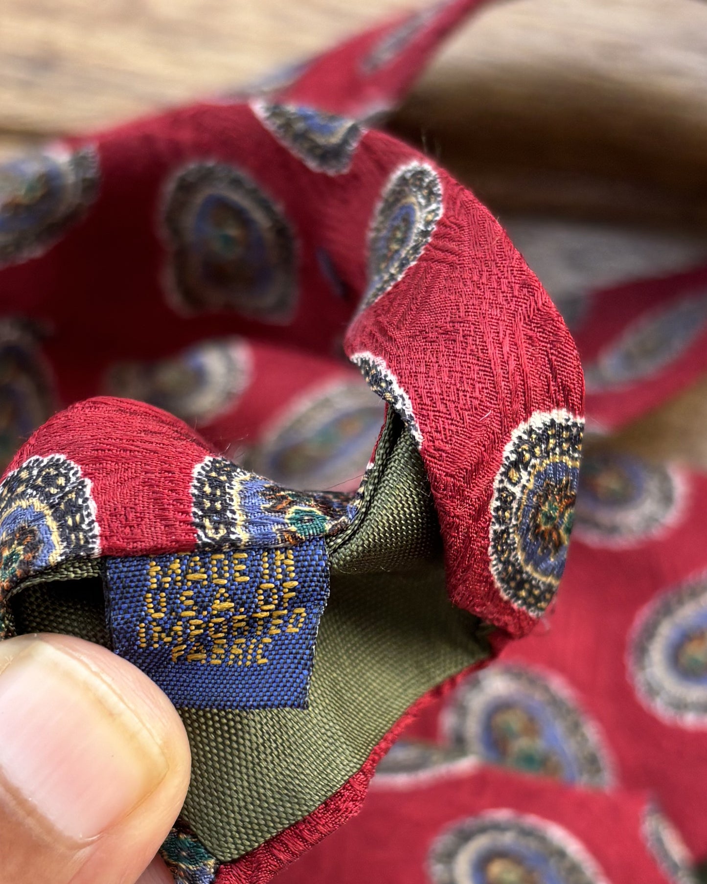 Chaps Red Graphic Silk Necktie