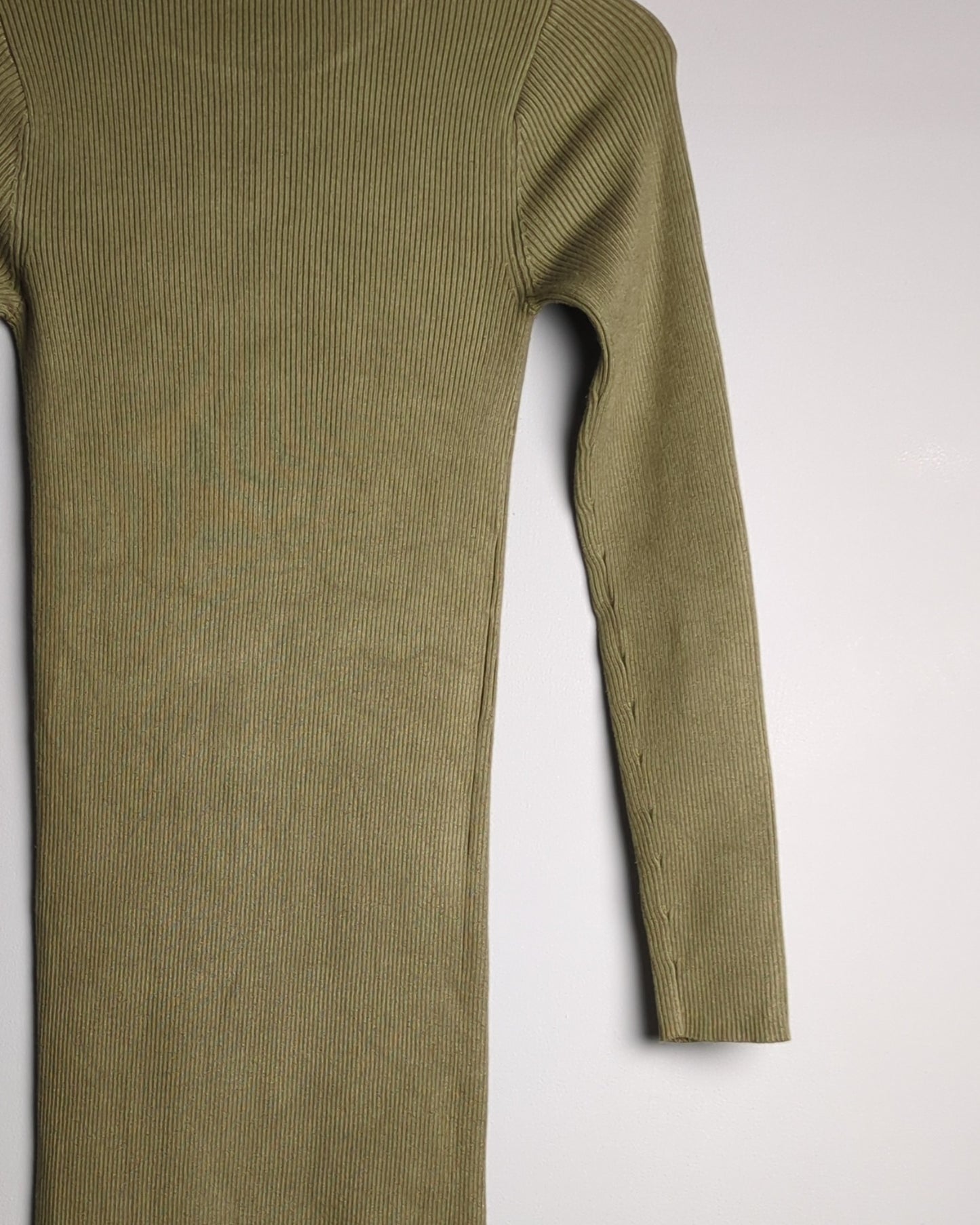 Zara Green Ribbed Dress