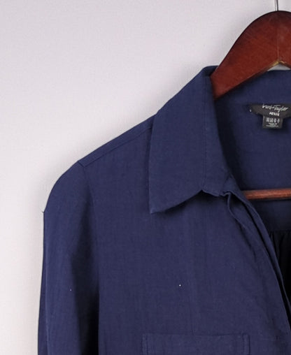 Navy Button-down