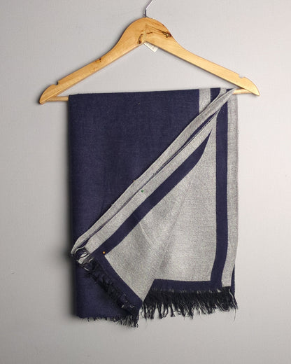 Grey Blue Striped Stole