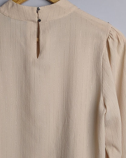 Camla Beige Sequin Blouse