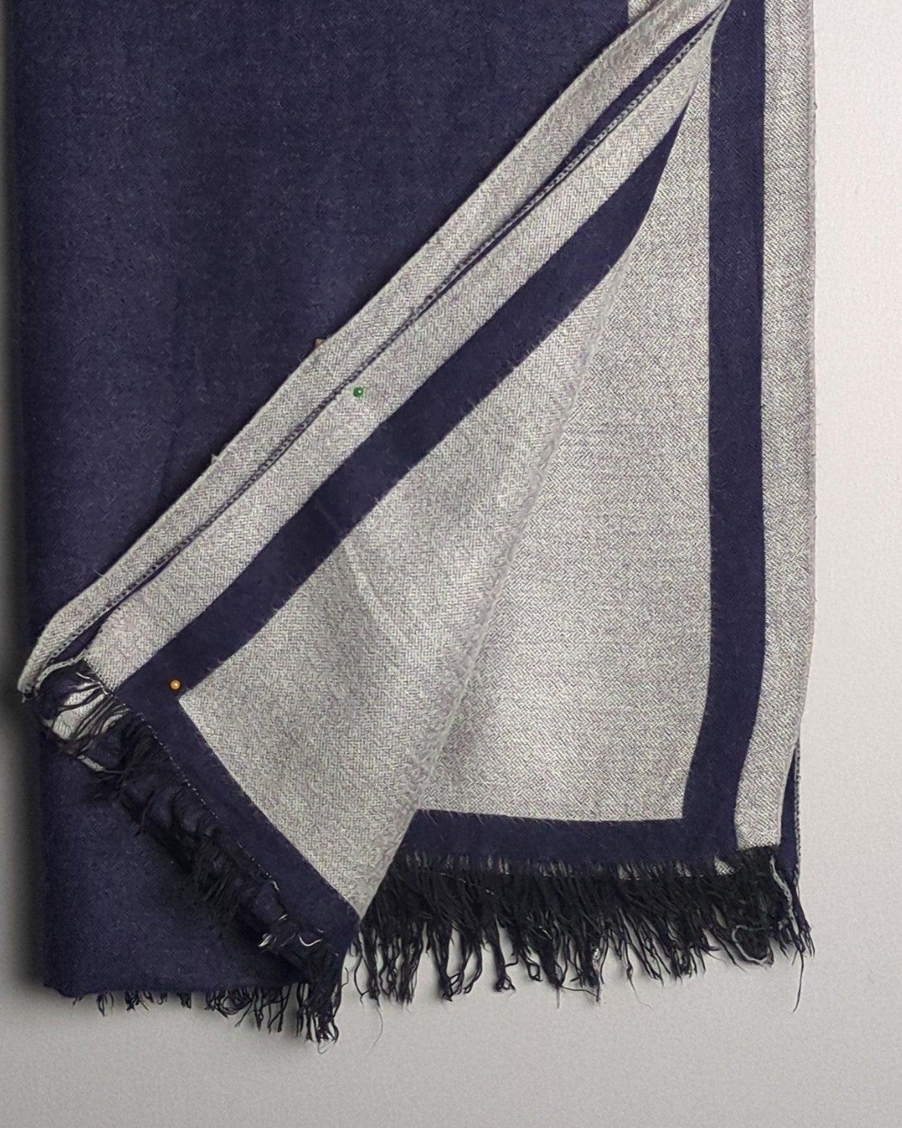 Grey Blue Striped Stole