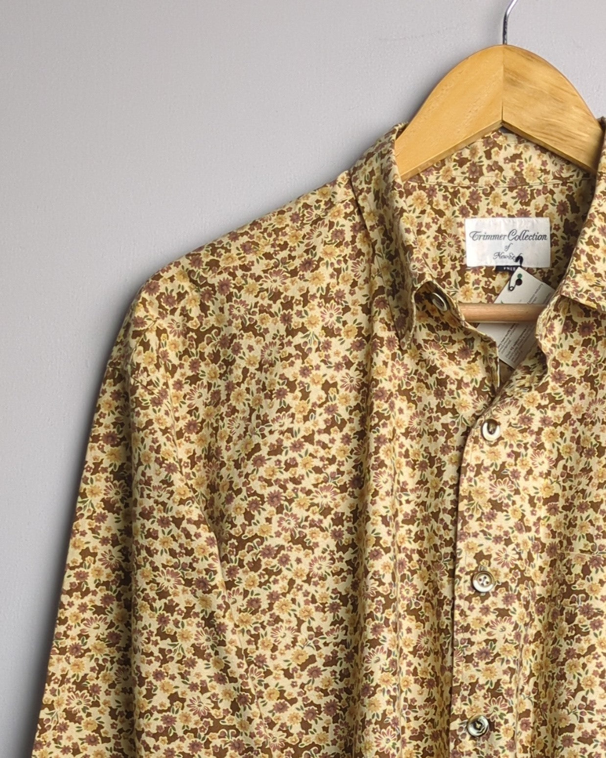 Trimmer Collection Brown Floral Shirt