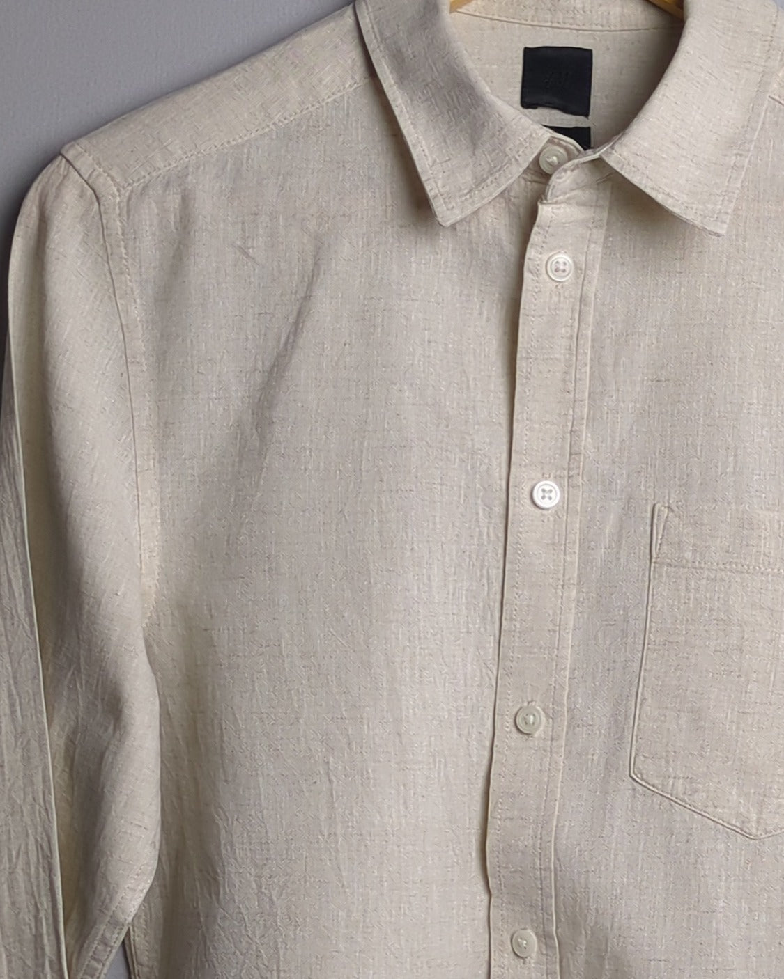H&M Beige Linen Shirt