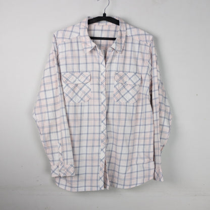 Grey - Pink Plaid Button-Up Shirt