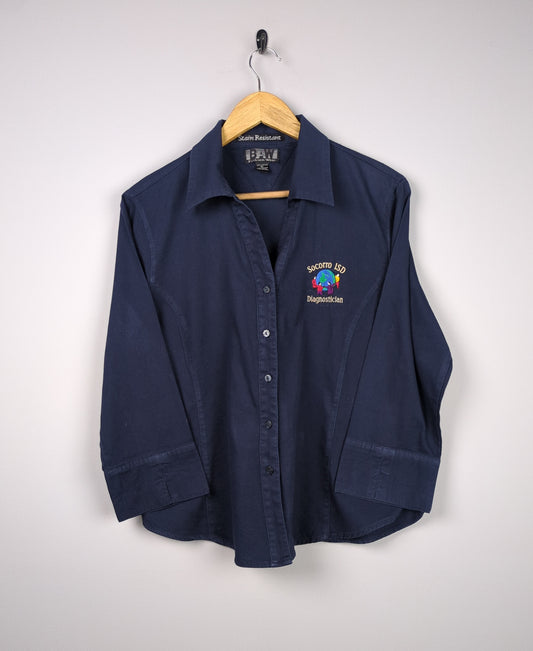 Navy Button-Down