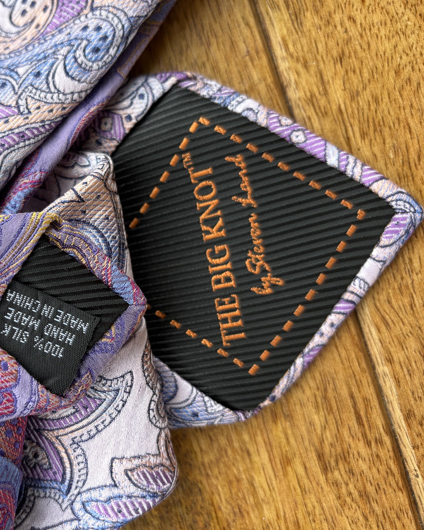 Steven Land Purple Floral Silk Necktie