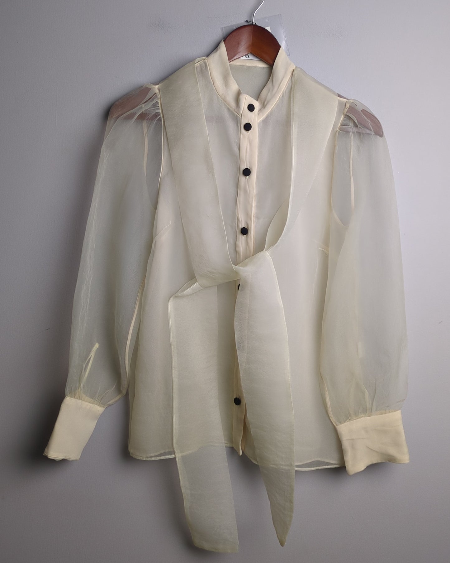Zara White Sheer Blouse