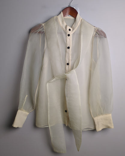 Zara White Sheer Blouse