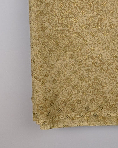 Beige Floral Saree