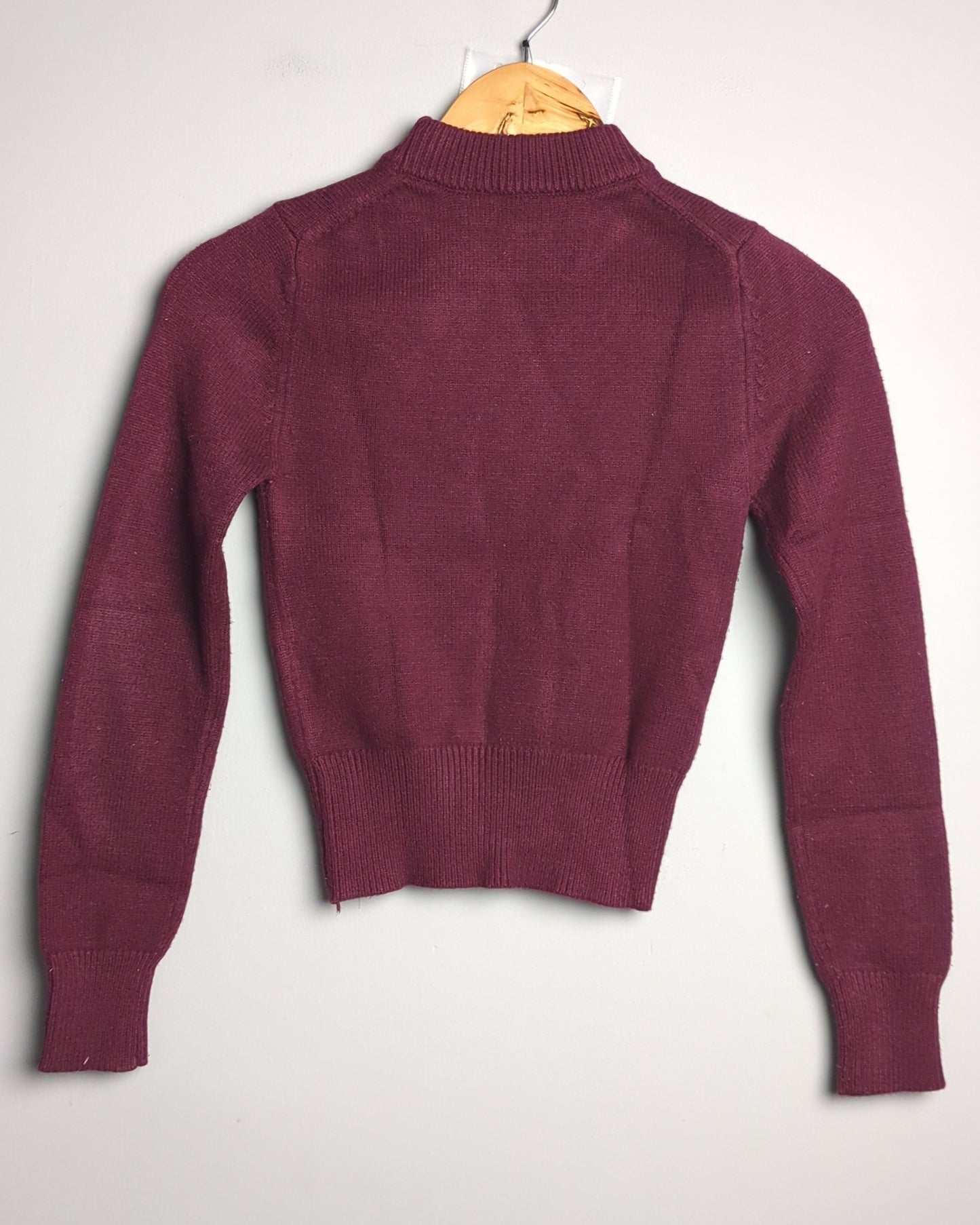 Zara Wine Mock Neck