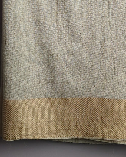 Beige Woven Saaree
