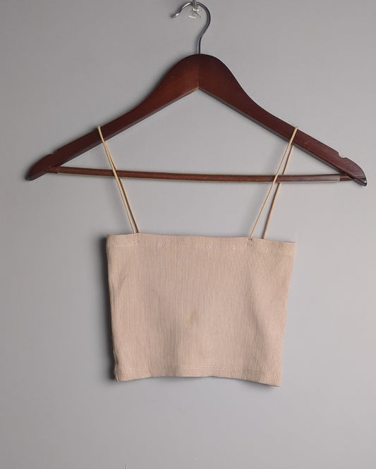 Beige Ribbed Camisole