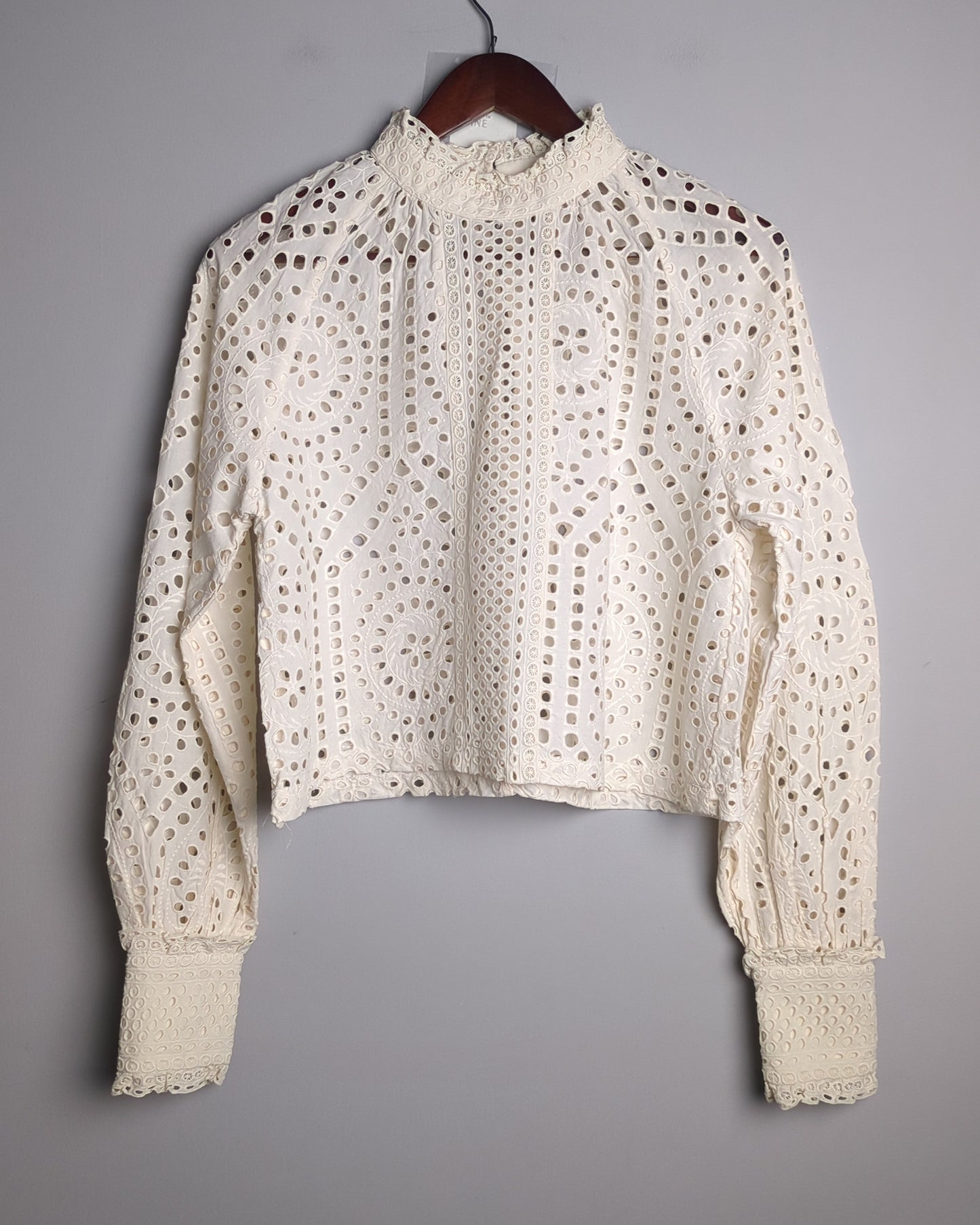 H&M White Eyelet Blouse