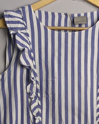 Vero Moda Blue Ruffle Top
