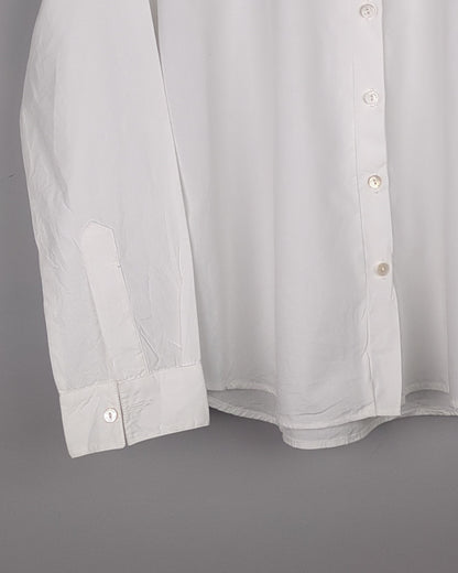 Exhale White Mandarin Shirt
