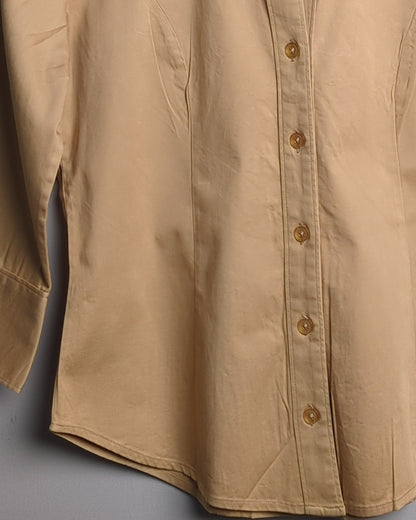 Le Chateau Beige Button-Down Shirt