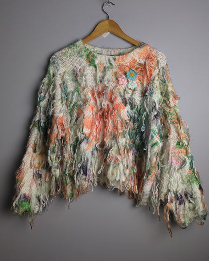 Not For Us White Fringed Sweater