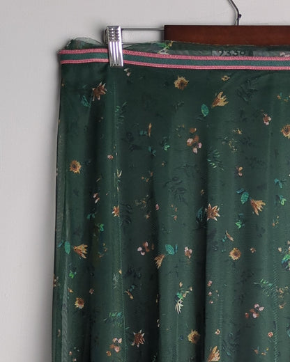 Vero Moda Green Midi Skirt
