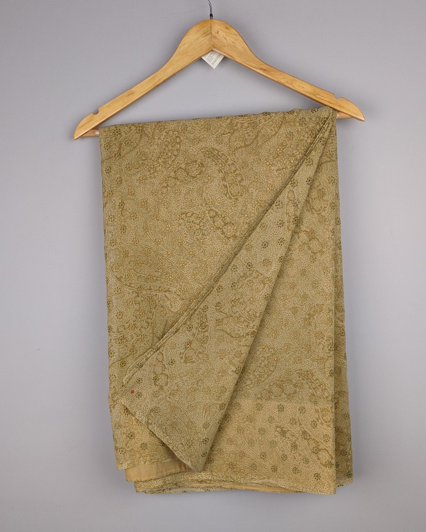 Beige Floral Saree