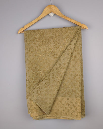 Beige Floral Saree