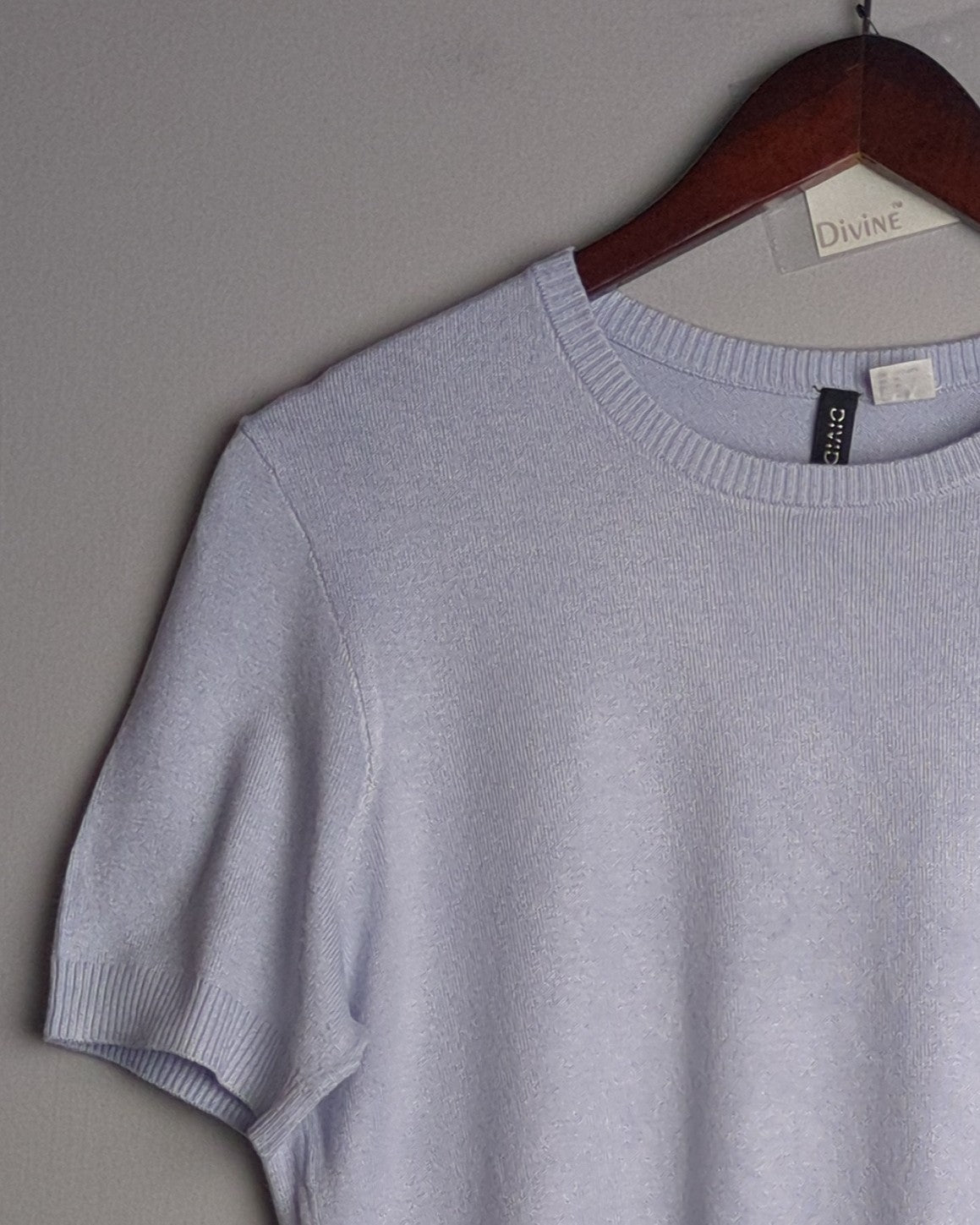 Divided Blue Knitted Sweater